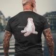 Sukozuwari スコティッシュフォールド スコ座り おじさん もふもふ かわいい 愛猫 メンズ レディース キッズ メンズTシャツ バックプリント 高齢者への贈り物