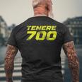 Tenere T7 アドベンチャー ヴィンテージ バイク メンズTシャツ バックプリント 高齢者への贈り物