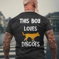 This Boy Loves Dingoes 野生動物 オーストラリアン ディンゴ犬 メンズTシャツ バックプリント 高齢者への贈り物