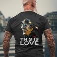 This Is Love And Tan チワワ犬 長袖tシャツ メンズTシャツ バックプリント 高齢者への贈り物