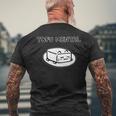 Tofu Mental Cat とうふメンタルねこ おもしろ ゆるかわ かわいい ギフト 猫好き メンズTシャツ バックプリント 高齢者への贈り物