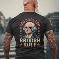 Too Cool For British Rule 4Th Of July Patriotic メンズTシャツ バックプリント 高齢者への贈り物