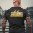 Umlautes Are Beautiful Umlautesドイツ語 メンズTシャツ バックプリント 高齢者への贈り物