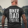 Uomo Biker Dad Festa Del Papà Biker Dad T-shirt da uomo con stampa posteriore Regalos para ancianos