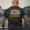 Ussシーウルフssn-21サブマリン 長袖tシャツ メンズTシャツ バックプリント 高齢者への贈り物