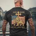 Vatican Pope Leo Xiv God Bless Pope Leo Xiv メンズTシャツ バックプリント 高齢者への贈り物