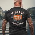 Vintage 1983 ヴィンテージ 1983年生まれ 39歳の誕生日ギフトアイデア 39歳 メンズTシャツ バックプリント 高齢者への贈り物