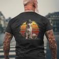 Vintage Dog Dad Retro Labrador Papà Festa Del Papà Per Uomo T-shirt da uomo con stampa posteriore Regalos para ancianos
