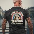 We're All In This Together Like Hostages メンズTシャツ バックプリント 高齢者への贈り物