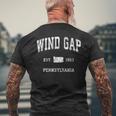 Wind Gap ペンシルバニア Pa ビンテージ アスレチック スポーツデザイン メンズTシャツ バックプリント 高齢者への贈り物
