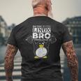 あなたもlinuxのbro Linuxのペンギンは、重量を持ち上げるか メンズTシャツ バックプリント 高齢者への贈り物