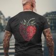 いちごモチーフ イラスト アート いちご メンズTシャツ バックプリント 高齢者への贈り物