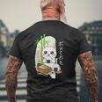 おにぎり猫カワイイ-アニメ弁当アート メンズTシャツ バックプリント 高齢者への贈り物