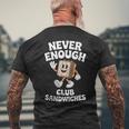 おもしろクラブサンドイッチまたはクラブサンドイッチ レトロ メンズTシャツ バックプリント 高齢者への贈り物