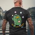 かっぱと尻子玉 メンズTシャツ バックプリント 高齢者への贈り物