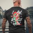 かわいいグラフィック「I Am A Rich Man」 メンズTシャツ バックプリント 高齢者への贈り物