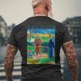 こんにちはゴーギャンさん 長袖tシャツ メンズTシャツ バックプリント 高齢者への贈り物
