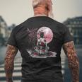 さくら 桜 日本の芸者 日本のサムライガール メンズTシャツ バックプリント 高齢者への贈り物