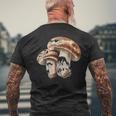しいたけ きのこ狩り 菌類 イラスト しいたけ メンズTシャツ バックプリント 高齢者への贈り物