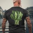 ほうれん草 野菜モチーフ イラスト ほうれん草 メンズTシャツ バックプリント 高齢者への贈り物