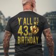 みんな私の43歳の誕生日面白いハッピー43歳の誕生日 メンズTシャツ バックプリント 高齢者への贈り物