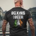 アイルランドのボクシングとビール 面白いアイルランド国旗tシャツ メンズTシャツ バックプリント 高齢者への贈り物