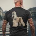 アイ・ラブ・アフガン・ハウンド メンズTシャツ バックプリント 高齢者への贈り物