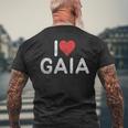 アイ・ラヴ・ガイア メンズTシャツ バックプリント 高齢者への贈り物