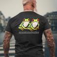 アカメアマガエルさんたち メンズTシャツ バックプリント 高齢者への贈り物