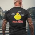 アヒル隊長 Three Points メンズTシャツ バックプリント 高齢者への贈り物