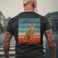 アビシニアン私の好きな人たち 子猫猫の飼い主 アビシニアン メンズTシャツ バックプリント 高齢者への贈り物
