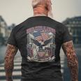 アメリカ250周年記念フラッグ イーグル&リバティ Usa 250年 メンズTシャツ バックプリント 高齢者への贈り物
