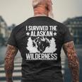 アラスカの荒野を生き延びたアラスカ 長袖tシャツ メンズTシャツ バックプリント 高齢者への贈り物