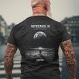 アルテミス 宇宙飛行士ミッション トゥ・ザ・ムーン 2026 ロケットアルテミス2 メンズTシャツ バックプリント 高齢者への贈り物