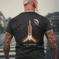 アルテミスii宇宙ロケット打ち上げミッショントゥザムーンアルテミス2 メンズTシャツ バックプリント 高齢者への贈り物