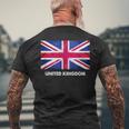 イギリスの国旗。 メンズTシャツ バックプリント 高齢者への贈り物