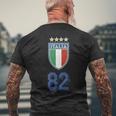 イタリア 1982 ワールドカップ サッカー ヴィンテージ クレスト グラフィック メンズTシャツ バックプリント 高齢者への贈り物