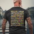 イタリア語-ブレインローz世代面白いミーム90ブレインロットキャラクター メンズTシャツ バックプリント 高齢者への贈り物