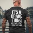 イッツ・ア・ドレイクのこと（あなたには理解できないでしょう）-ファニー・ドレイク メンズTシャツ バックプリント 高齢者への贈り物
