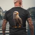 イーグル ハクトウワシ イヌワシ オジロワシ ワシ ワシ メンズTシャツ バックプリント 高齢者への贈り物