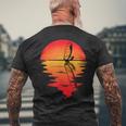 ウィンドサーフィン サンセット ウィンドサーフ メンズ レディース サーフィン メンズTシャツ バックプリント 高齢者への贈り物
