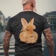 ウサギ ライオンヘッド ウサギ メンズTシャツ バックプリント 高齢者への贈り物
