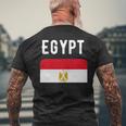 エジプト国旗 エジプト 国地図 国旗 メンズTシャツ バックプリント 高齢者への贈り物