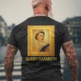 エリザベス女王 Ii ファン ビンテージ写真 英国王 メンズTシャツ バックプリント 高齢者への贈り物
