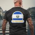 エルサルバドル国バッジ エルサルバドル国旗 メンズTシャツ バックプリント 高齢者への贈り物