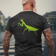 オオカマキリ_昆虫_蟷螂_かまきり メンズTシャツ バックプリント 高齢者への贈り物