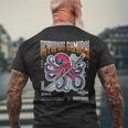 オクトパス侍 エイトアームズ 戦士 メンズ レディース メンズTシャツ バックプリント 高齢者への贈り物