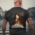 オーギュスト・ルノワール マドモアゼル・ダンヴェールの肖像 メンズTシャツ バックプリント 高齢者への贈り物