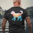 オーストラリア ラブラドゥードル 自然 ハイキング 犬 日の出 アドベンチャー メンズTシャツ バックプリント 高齢者への贈り物