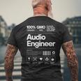 オーディオエンジニア コーヒー好き 音楽スタジオ サウンド Dj好き メンズTシャツ バックプリント 高齢者への贈り物